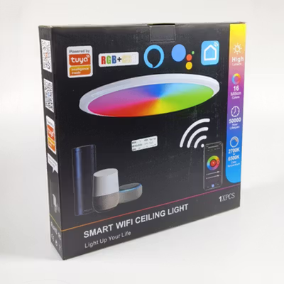 TaffLED Lampu Plafon LED Ceiling Light Bluetooth WiFi APP RGBCW 24W - PF05 - Black — gambar 5