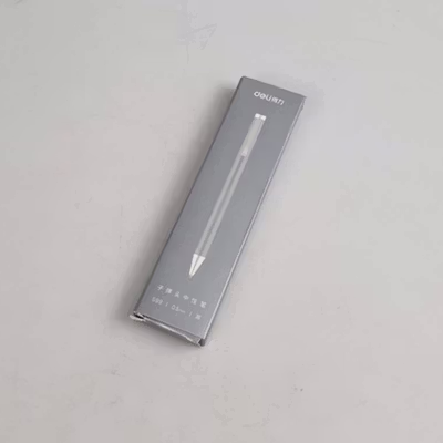 Deli Pulpen Gel Tanda Tangan Metal Roller Ballpoint 0.5mm 1 PCS - S99 - Silver — gambar 5
