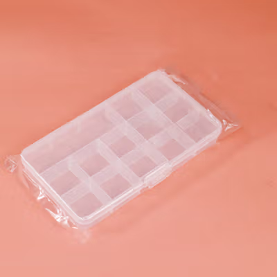 Kotak Penyimpanan Perhiasan Grid Box Multifunction Organizer 13 Slot - J13/J24 - Transparent — gambar 5