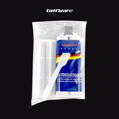 Taffware Lem Besi Tahan Panas Glue Adhesive Industrial AB 50ml - 8896 - White — gambar 5