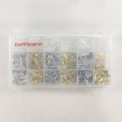 Taffware Skun Terminal Gepeng Insulated Connector Male Female 720 PCS - GB7 - Multi-Color — gambar 5