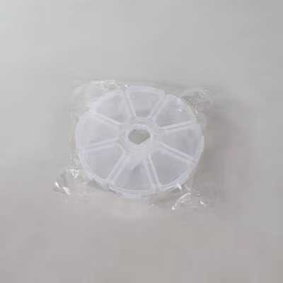 Kotak Perhiasan Aksesoris Round Plastic Jewelry Box 8 Slot - BT-8 - Transparent — gambar 5