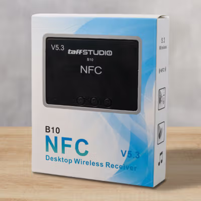TaffSTUDIO Music NFC Bluetooth 5.3 Receiver - B10 - Black — gambar 5