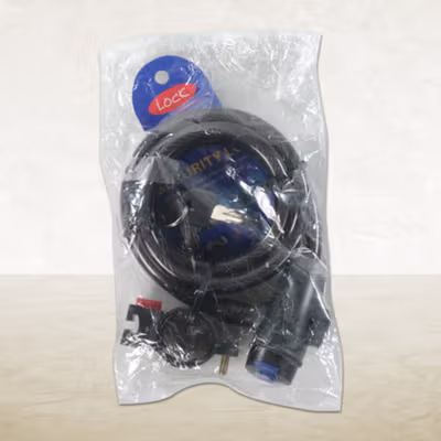 LOCK Kunci Gembok Ban Sepeda Anti Maling 1.2M - TY588YE - Black — gambar 5