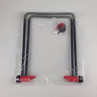 TaffSPORT Standar Sepeda Universal Paddock Standing Bike Display Besi - L151 - Black/Red — gambar 5