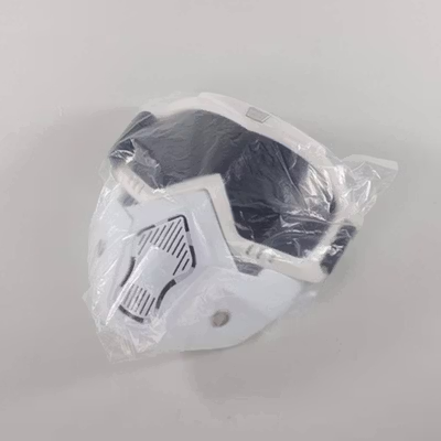 SYSTECH Kacamata Helm Motor Goggles Mouthpiece UV400 Windproof Clear - DH-161 - Black White — gambar 5