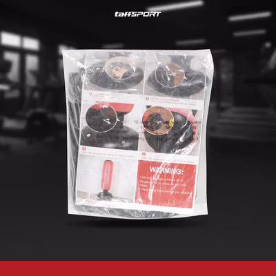 TaffSPORT Samsak Tinju Berdiri Inflatable Punching Bag 1.6M - DS0096 - Black — gambar 5