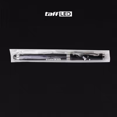 TaffLED Pulpen 4in1 Senter Laser Pointer Pen dan Stylus Tinta Hitam - T0054 - Black — gambar 5