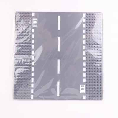 KACUU Base Plate Jalan Raya LEGO Building Blocks Road 25.6x25.6cm Straight Road - KA-EN-213 - Gray — gambar 5