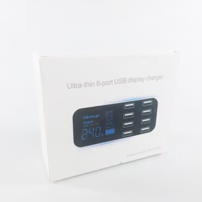 ASOMETECH Charger USB 8 Port Fast Charging PD QC 40W with LED - WLX-A9D - Black White — gambar 5