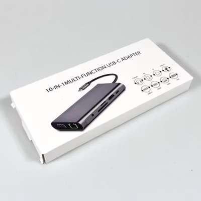 EASYIDEA USB Type C Hub 10 in 1 HDMI VGA USB 3.0 LAN RJ45 Card Reader - VD76 - Gray — gambar 5