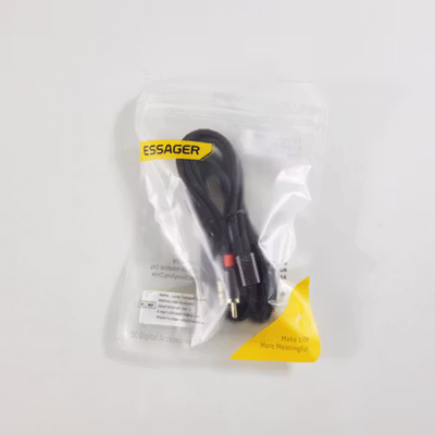 ESSAGER Kabel Audio Jack 3.5mm to 2 RCA Adapter Splitter HiFi 2M - EYPZJ-MYA0H - Gray — gambar 5