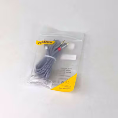 ESSAGER Kabel Audio HiFi 3.5mm to RCA 200cm - EYPZJ-MYA0G - Gray — gambar 5