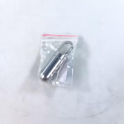 CAMISUENO Tempat Obat Pil Kapsul Carabiner Stainless Steel Waterproof 73mm - CM1 - Silver — gambar 5
