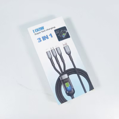 OLAF Kabel Data Multifungsi Micro USB Lightning Type C 20V 1.2M - OL601 - Black — gambar 5