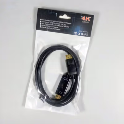 SOONHUA Kabel Video Adaptor DP DisplayPort ke HDMI 4K 180cm - DP102 - Black — gambar 5