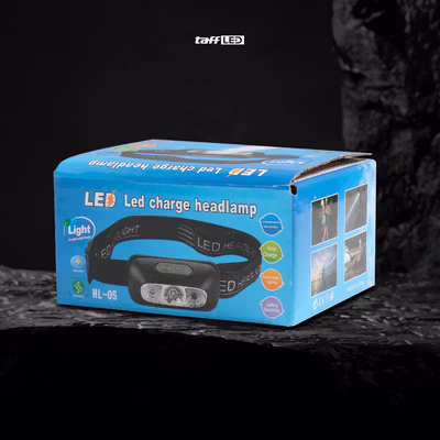 TaffLED Senter Kepala Headlamp LED Motion Sensor IPX4 200 Lumens - HE10 - Black — gambar 5