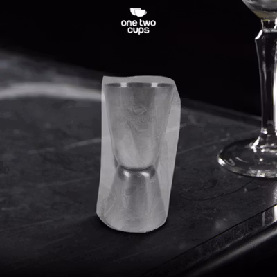 One Two Cups Gelas Ukur Bartender Double Jigger Measuring Cup 20ml and 40ml - KM2 - Silver — gambar 5