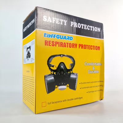 TaffGUARD Masker Gas Respirator Full Face with Activated Carbon Filter - SF01 - No Color — gambar 5