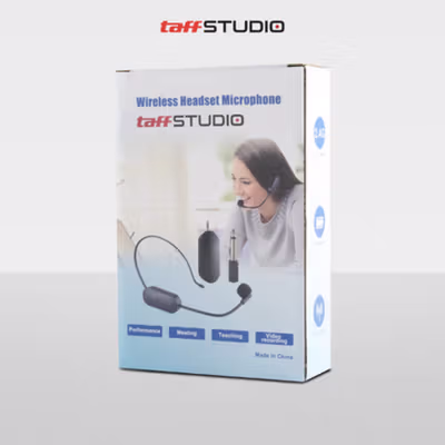 TaffSTUDIO Wireless Microphone 2.4 GHz Headset CS with Receiver - SI01 - Black — gambar 5