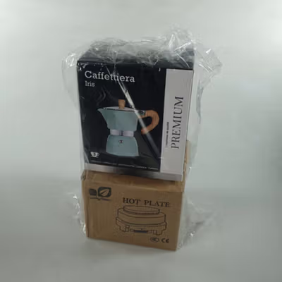 One Two Cups Moka Pot Espresso Coffee Maker 3 Cup 150ml with Heater - WY-03E - Beige — gambar 5