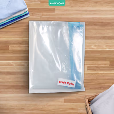 TaffPACK Kantong Plastik Vakum Pakaian Vacuum Bag 39.5x60cm 1 PCS - VB-70 - Transparent — gambar 5