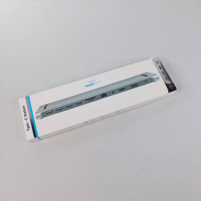 Docktion USB Hub Type C Adaptor 11in1 HDMI 4K AUX Card Reader - BYL-2003 - Gray Silver — gambar 5