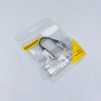 ESSAGER Kabel Audio Braided Type C Male to 3.5mm Jack Female 10.5CM - ES-YP15 - Gray — gambar 5
