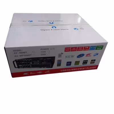 TaffSTUDIO Amplifier Mixer Audio Bluetooth USB Karaoke - AV-MP326BT - Black — gambar 5