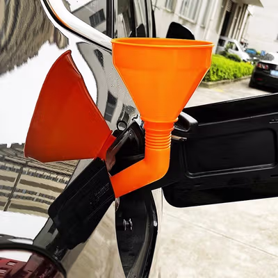 OTOHEROES Corong Oli Bensin Minyak Motor Mobil Siku Elbow Funnel 16.5cm - FL18 - Orange — gambar 5