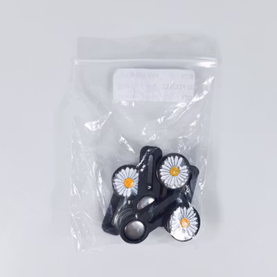 DREAMF Kancing Jeans Button Extender Metal Elastic 5 PCS Daisy - D17 - Silver — gambar 5