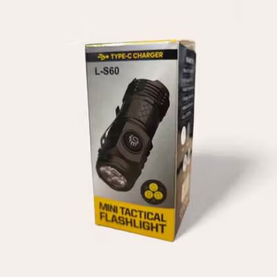 Alloet Senter LED P35 Flashlight Rechargeable Waterproof 350 Lumens - L-S60 - Black — gambar 5