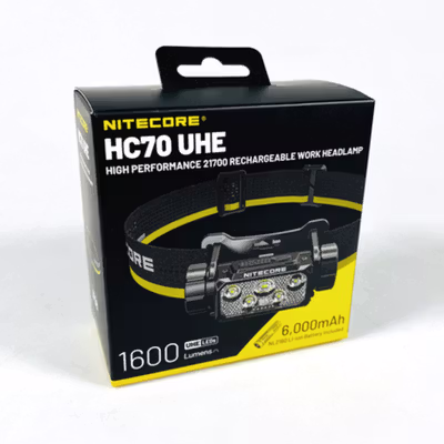 NITECORE Senter Kepala Headlamp LED 6 Core 6000 mAh IP68 1600 Lumens - HC70 UHE - Black — gambar 5