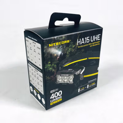 NITECORE Senter Kepala Headlamp LED 6 Core Lightweight IP66 400 Lumens - HA15 UHE - Black — gambar 5