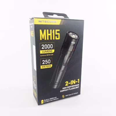 NITECORE Senter LED Flashlight Outdoor Power Bank Luminus SST40 2000lm - MH15 - Black — gambar 5