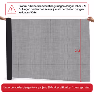 TaffHOME Kasa Nyamuk Jaring Jendela Ventilasi Mosquito Net PP Nano 50x2M - AW15 - Black — gambar 5