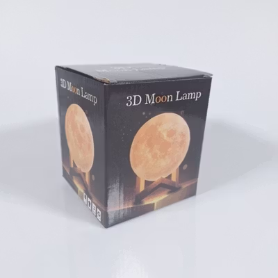 TaffLED Lampu Tidur Bulan 3D LED Rechargeable 3 Warna 8cm 1W - LD002701 - White — gambar 5