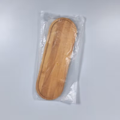 FINDOHOPE Alas Tatakan Pot Tanaman Gelas Dekorasi Bamboo Tray Circle Long Oval - OE0094 - Wooden — gambar 5