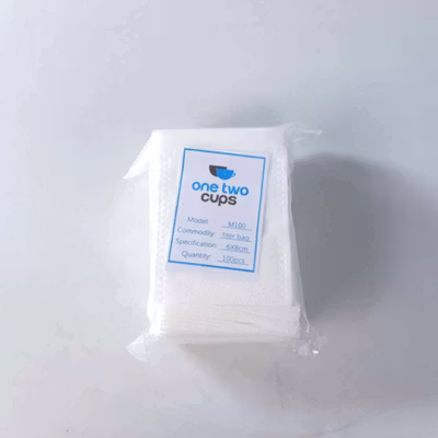 One Two Cups Kantong Filter Saringan Teh Tea Bag Disposable 100 PCS 6x8cm - M100 - White — gambar 5