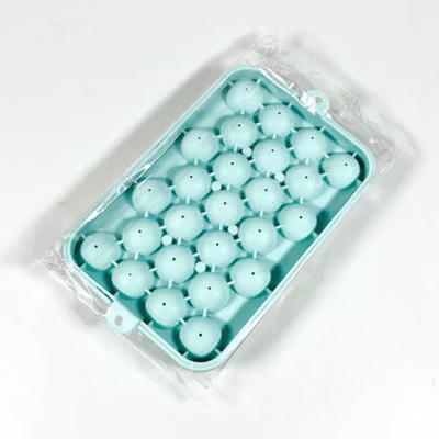 HELOTIC Cetakan Es Batu Silikon Bulat 25 Grid Ice Cube Mold BPA Free - HX1 - Blue — gambar 5