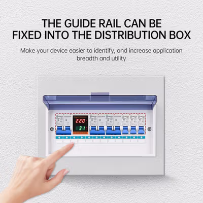 GAQQEE MCB Digital Din Rail Over Voltage Current Protector 500V 100A - C45-2042VA - White — gambar 5