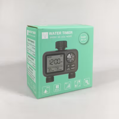 HANCI Digital Timer Keran Air Otomatis 2 Outlet Programmable IPX5 - HCT-M06 - Black — gambar 5
