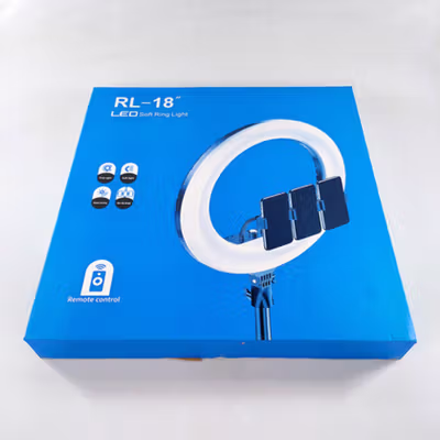 B-Light Lampu Ring Light LED 3in1 Color 3 Phone Holder 45cm 50W - LJJ-18 - Black — gambar 5