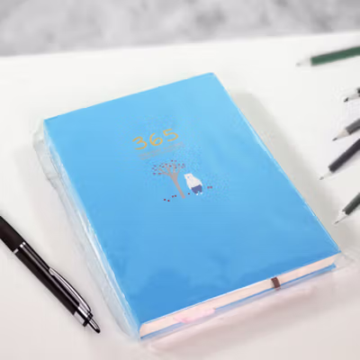 DingDongTu Buku Diary 365 Hari Daily Journal Hard Cover 128 Lembar - DDT-4083 - Sky Blue — gambar 5