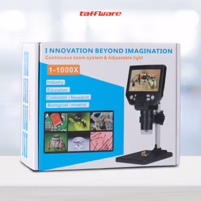 Taffware Mikroskop Digital USB 1080P dengan Monitor and Stand - G1000 - Silver — gambar 5