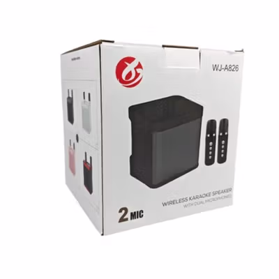 BAFOVY Speaker Bluetooth Portable Karaoke AUX with 2 Microphone 10W - WJ-A826/YS-203 - Black — gambar 5