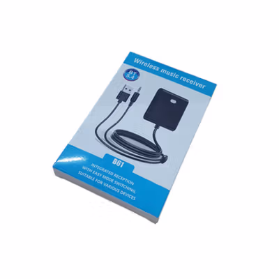Kebidumei Car Audio Bluetooth Receiver Adapter USB AUX with Mic - B61 - Black — gambar 5