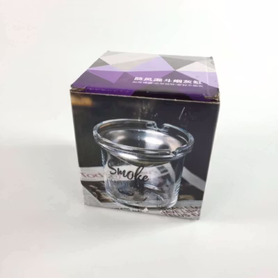 DKDAD Asbak Rokok Anti Angin Ashtray Anti Fly Ash Household Glass Styleman - DK-77 - Transparent — gambar 5