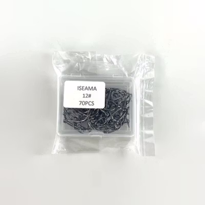 TaffSPORT Kail Pancing Ikan Barbed Fishing Hook Carbon Steel 100 PCS No 12 - IS300 - Black — gambar 5