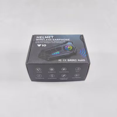 Kebidumei Headset Helm Bluetooth Music HiFi IPX6 1000mAh - Y10 - Black — gambar 5